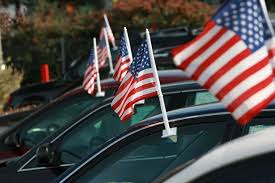 flags on cars